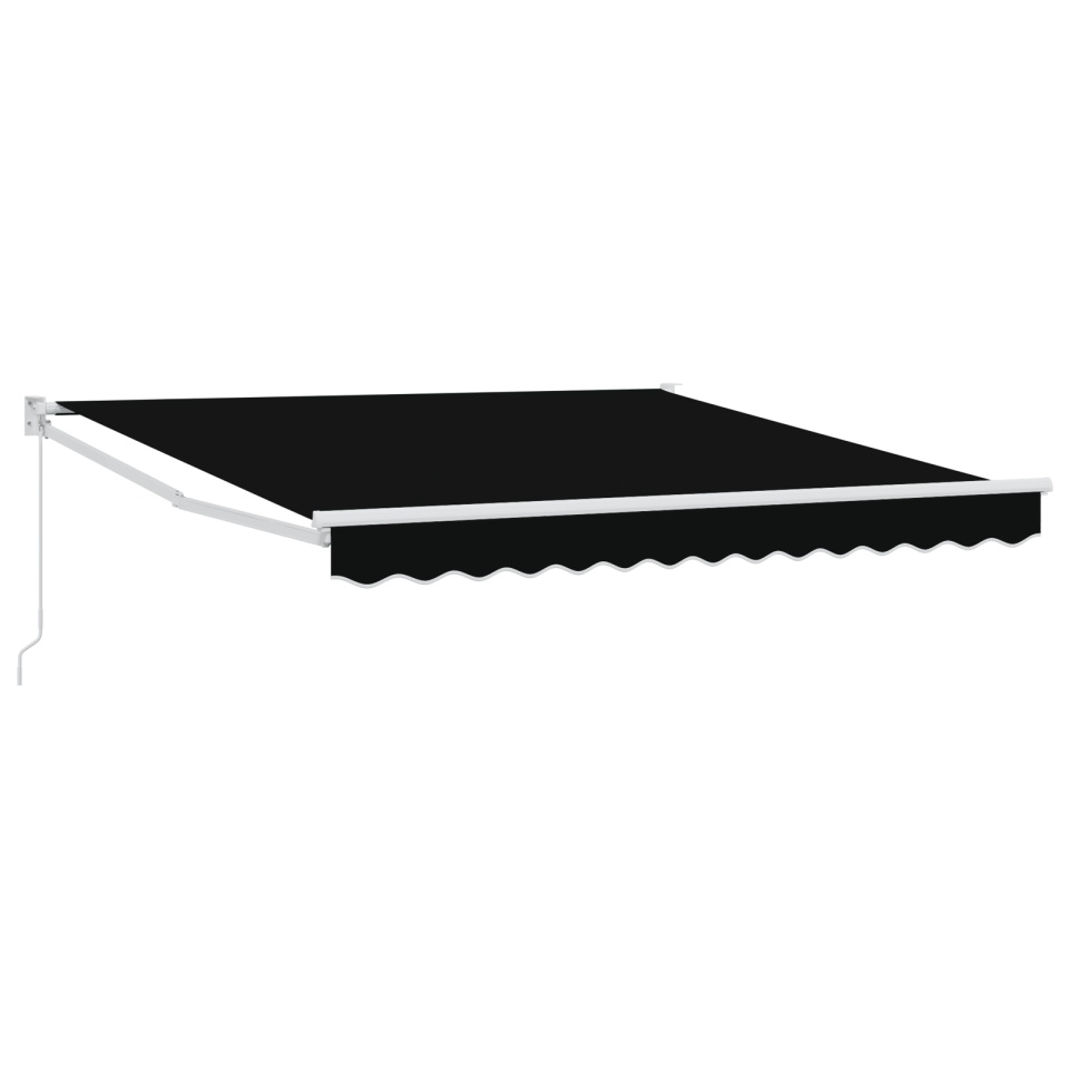 Marchiza manuală retractabilă Neagră 300x250 cm, Material de înlocuire pentru marchiză pentru cadru de 3x2.5 m Negru - 1 | YEO