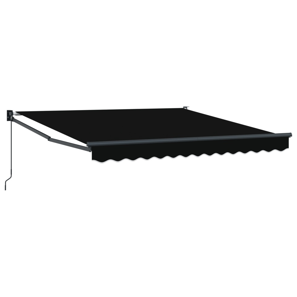 Marchiză manuală retractabilă neagră 350x250 cm, Material de înlocuire pentru marchiză pentru cadru de 3.5x2.5 m negru - 1 | YEO