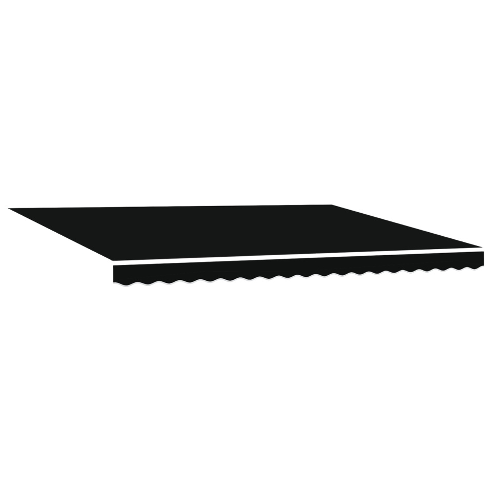 Marchiză manuală retractabilă Neagră 450x300 cm, Material de înlocuire pentru marchiză 4.5x3 m Negru - 1 | YEO