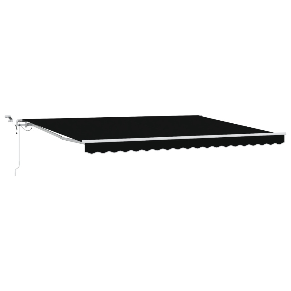 Marchiză Retractabilă Automată cu LED Neagră 450x300 cm, Material de Înlocuire pentru Marchiză 4.5x3 m Negru - 1 | YEO