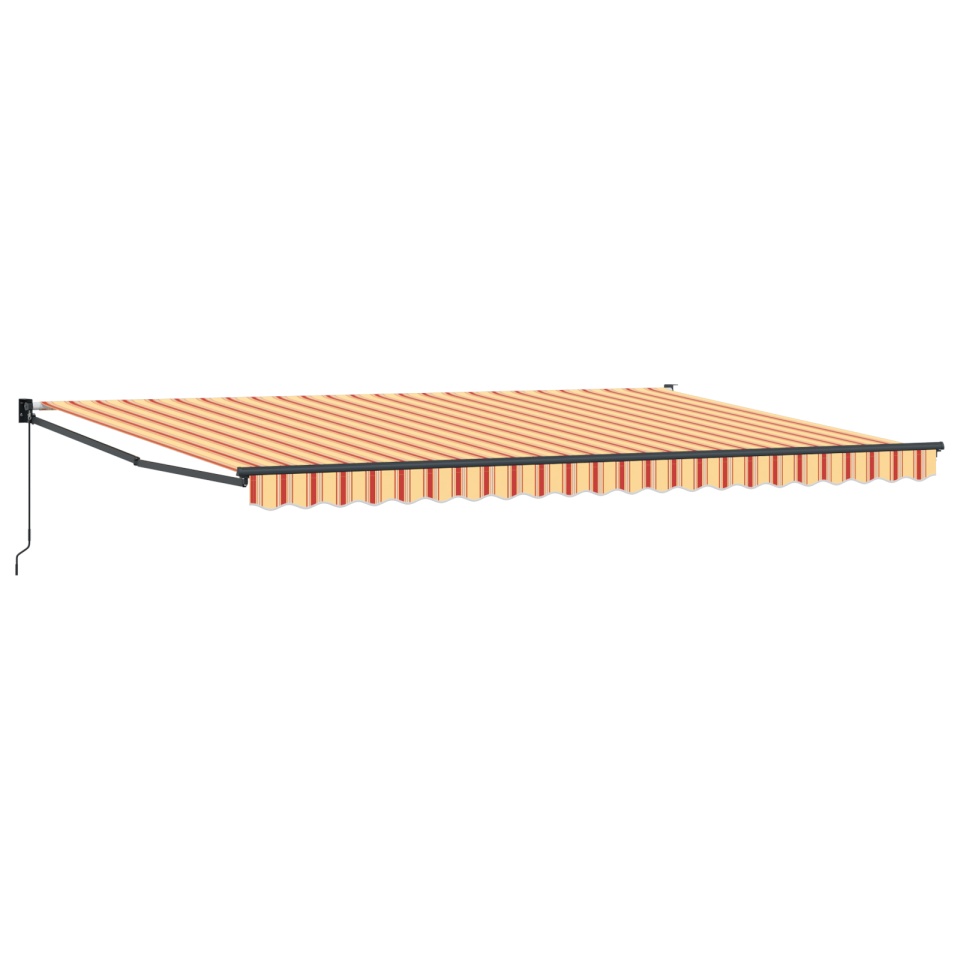 Marchiză Retractabilă Manuală Galbenă și Portocalie 500x300 cm - 1 | YEO