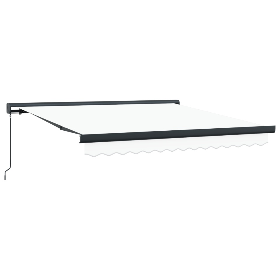 Marquiza manuală retractabilă Alb 350x250 cm, Țesătură de înlocuire pentru marquize de 3,5x2,5 m Alb - 1 | YEO
