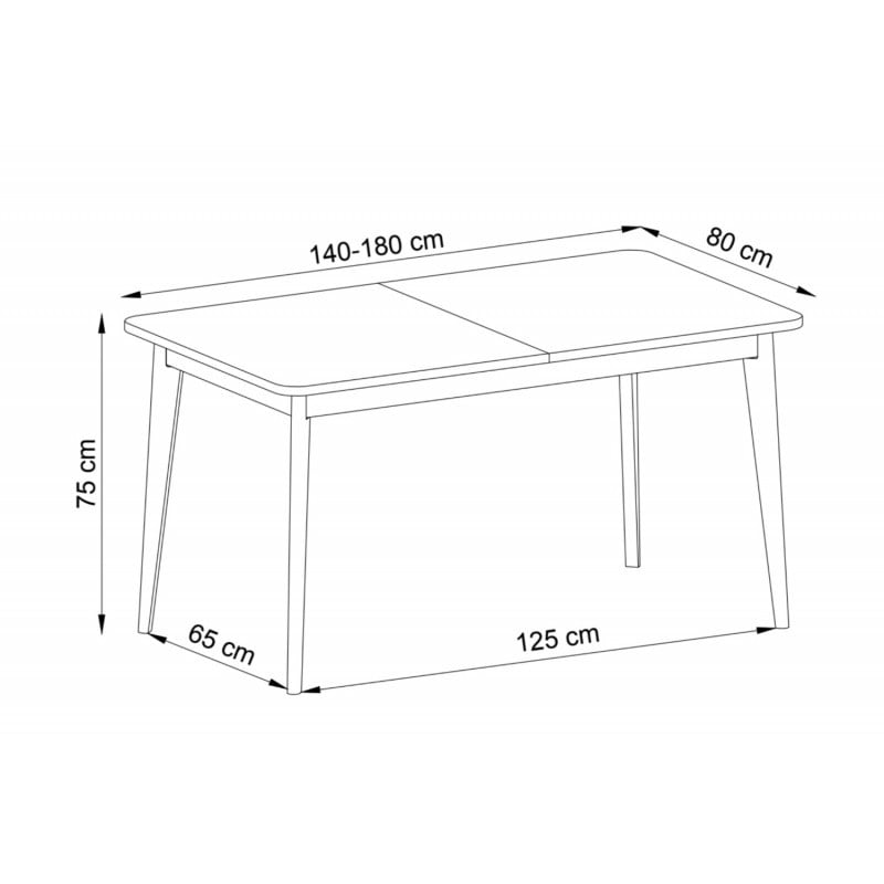 Masa Prime PR10 din stejar riviera - alb 140 cm - 2 | YEO