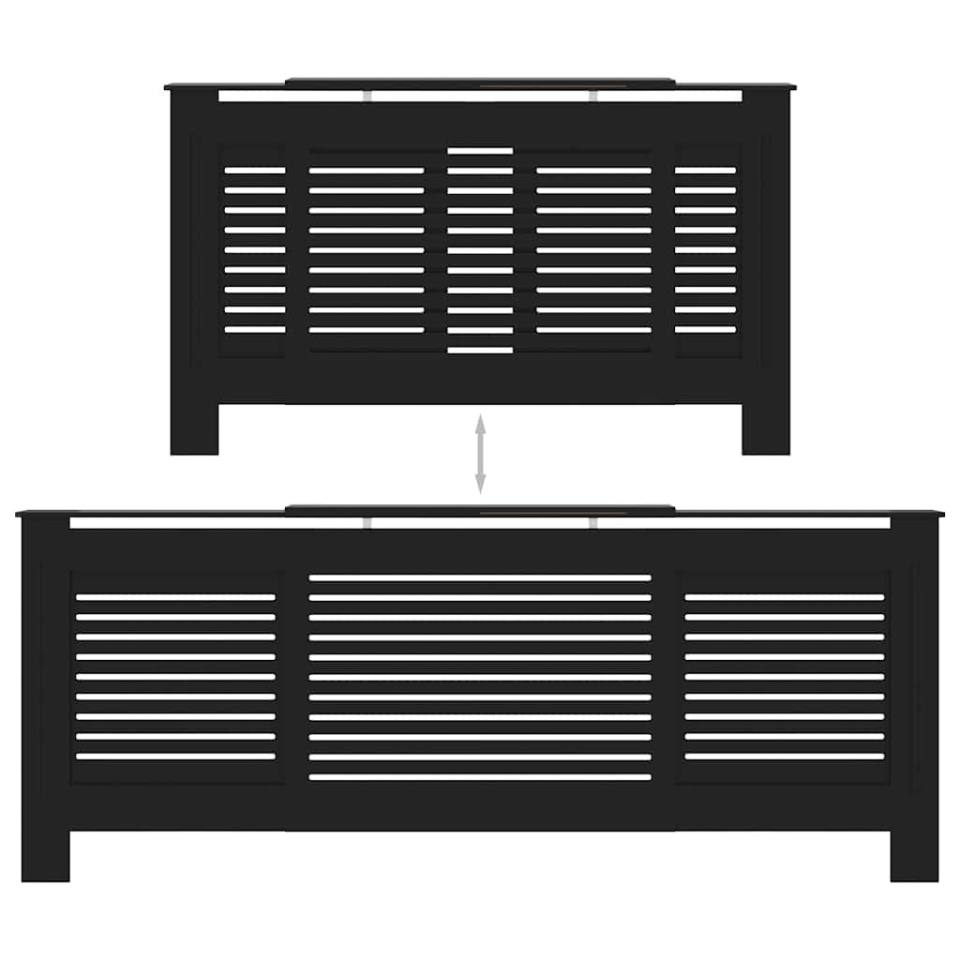 Mască pentru calorifer, negru, 205 cm, MDF - 4 | YEO
