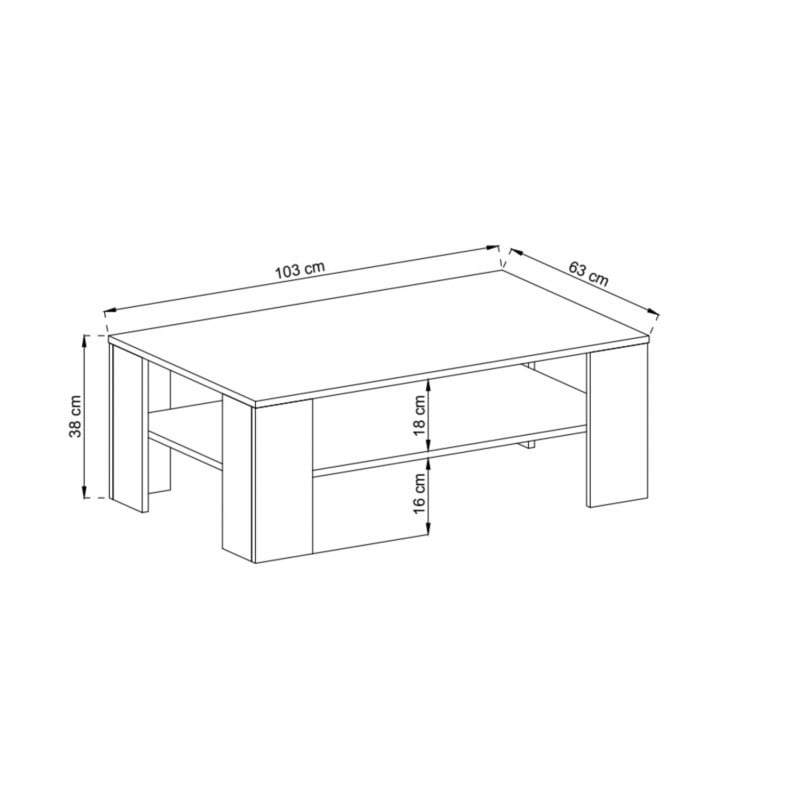 Masuta de cafea Air AI05 din stejar riviera 103 cm - 1 | YEO