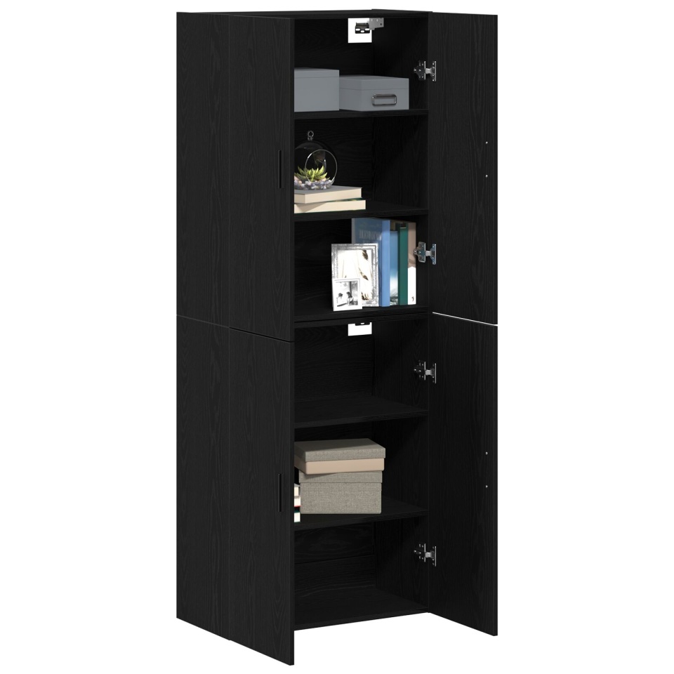 Mobilier 2 piese Stejar Negru 69,5x34x180 cm Lemn prelucrat - 2 | YEO