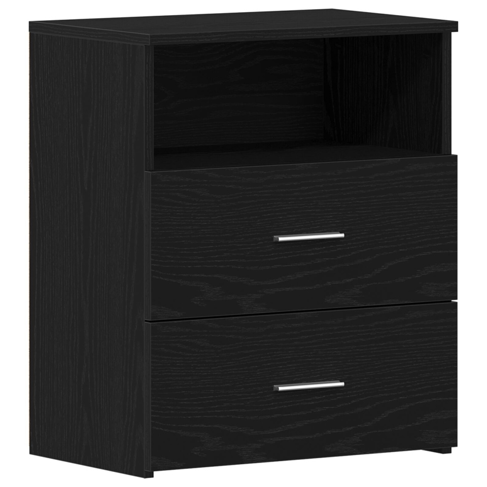 Noptieră 2 buc Negru Stejar 50x32x60cm Lemn prelucrat - 1 | YEO