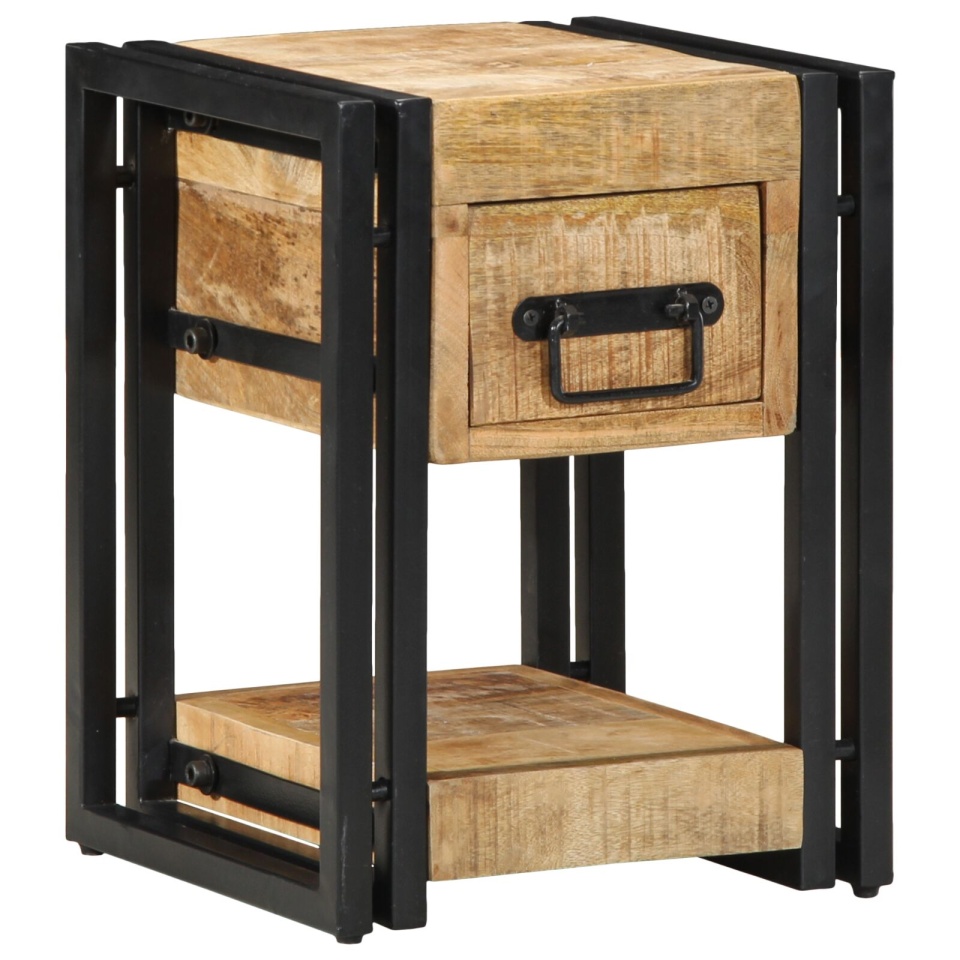 Noptiera , set de 2, 40x40x40 cm, din lemn masiv de mango - 2 | YEO