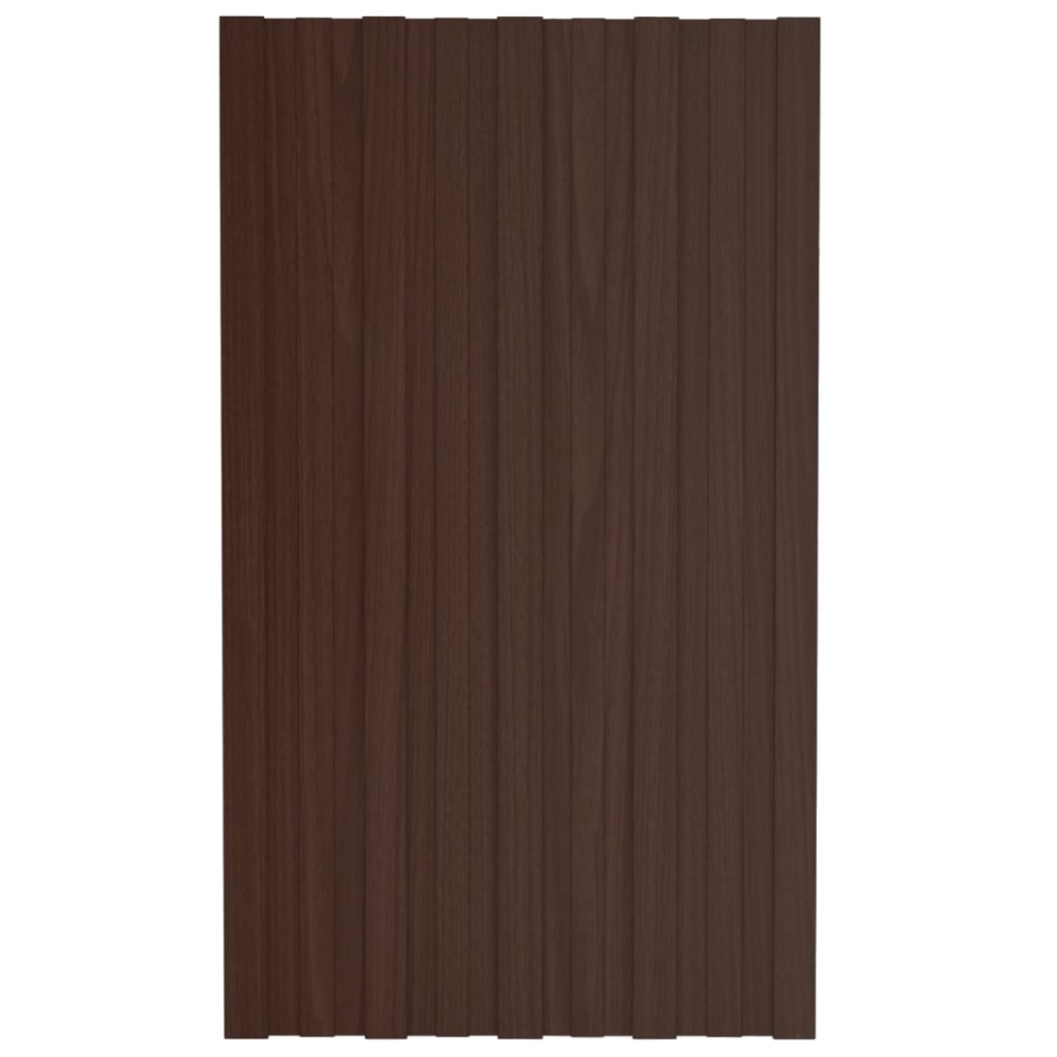 Panouri pentru acoperiș, 36 buc., maro, 80x45cm oțel galvanizat - 1 | YEO