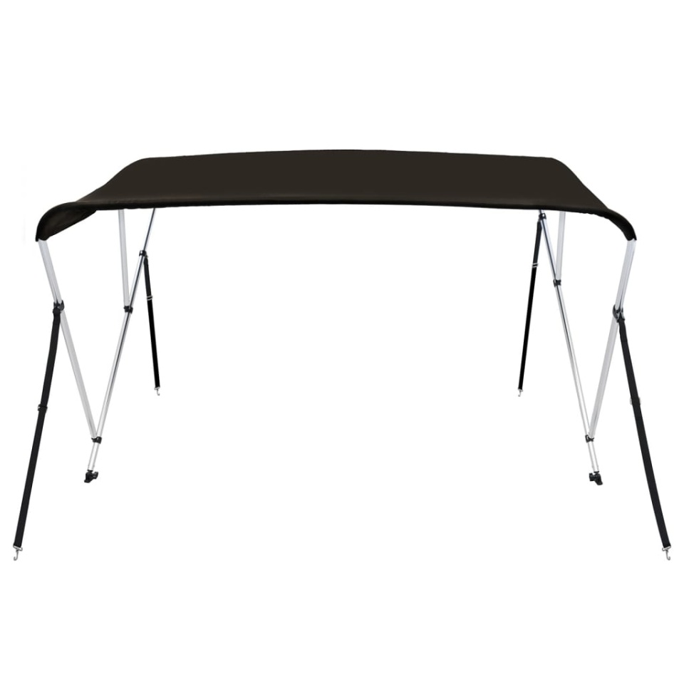 Parasolar barcă Bimini cu 3 arcuri, negru, 183x160x137 cm - 2 | YEO