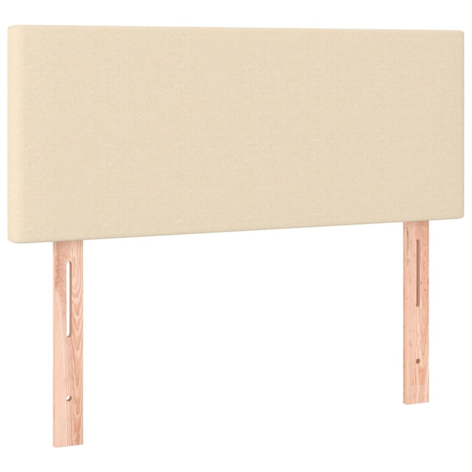 Pat box spring cu saltea, crem, 100x200 cm, textil - 4 | YEO