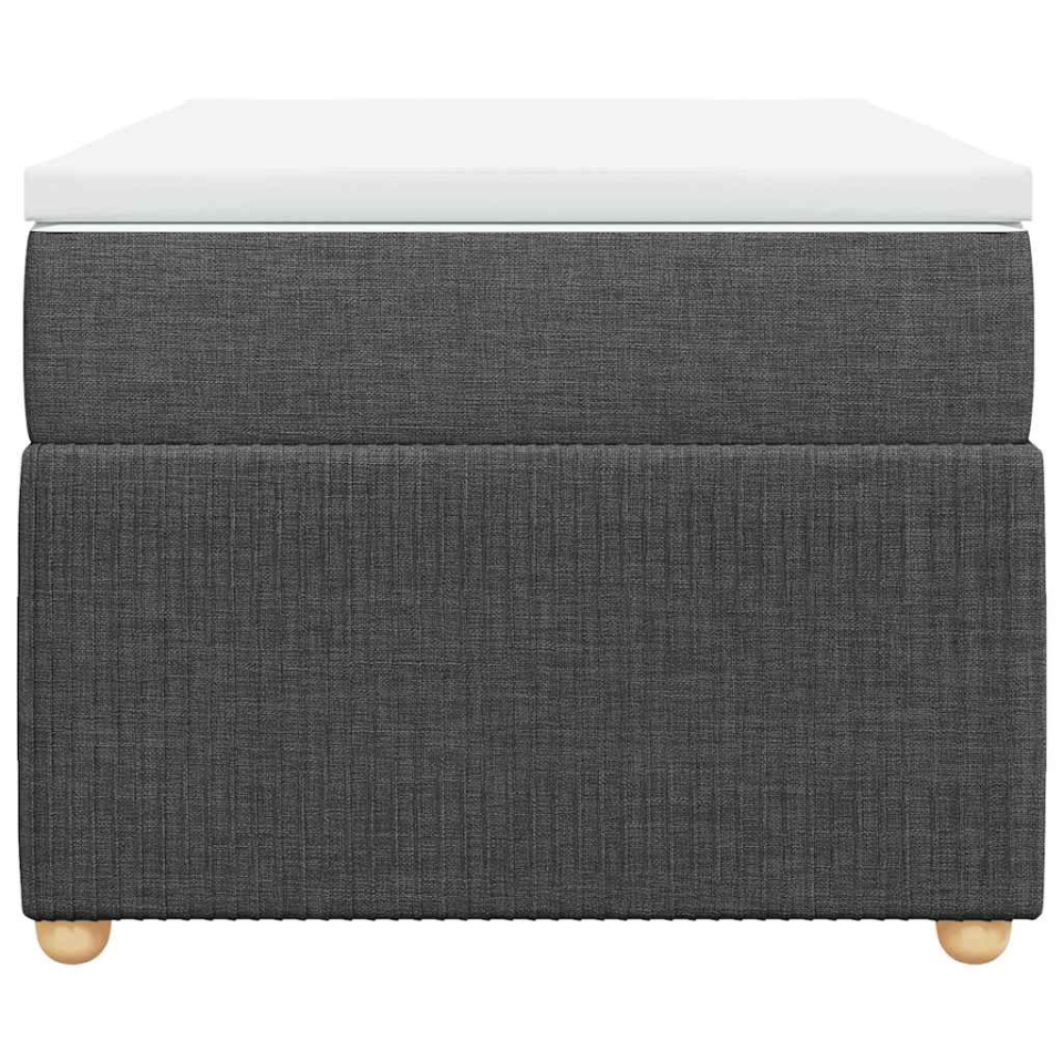 Pat box spring cu saltea, gri închis, 90x190 cm, textil - 3 | YEO