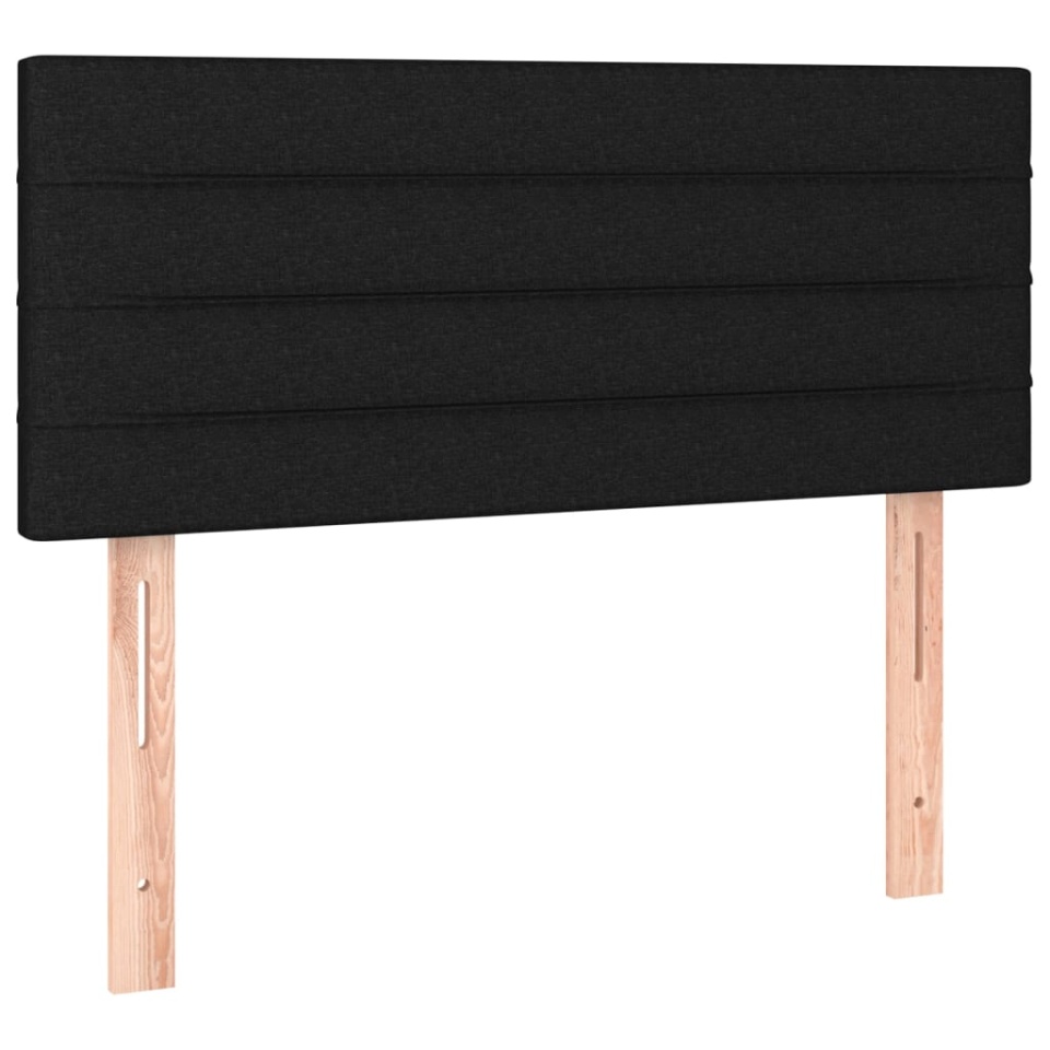 Pat box spring cu saltea, negru, 90x200 cm, textil - 4 | YEO