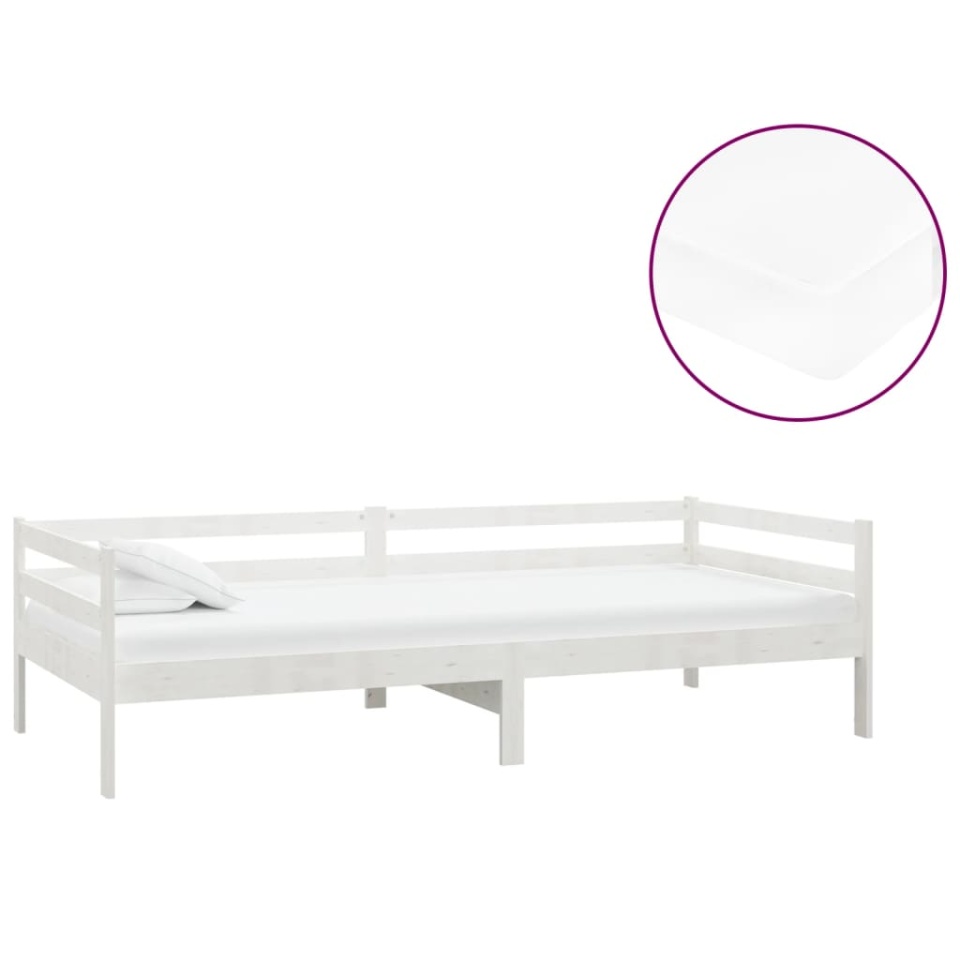 Pat de zi cu saltea, 90x200 cm, lemn masiv de pin - 1 | YEO