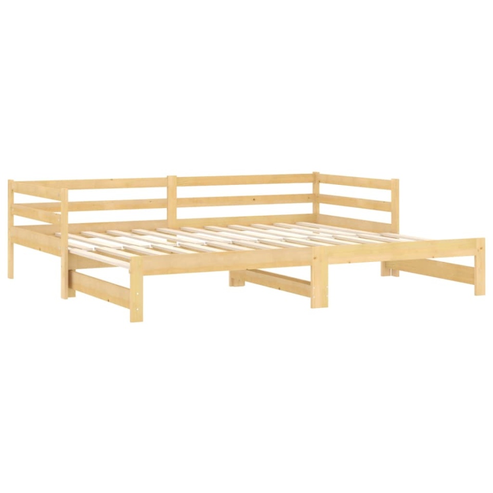 Pat extensibil de zi, 2x(90x200) cm, lemn masiv de pin - 3 | YEO