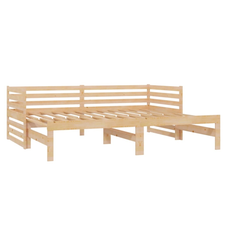 Pat extensibil de zi, 2x(90x200) cm, lemn masiv de pin - 3 | YEO