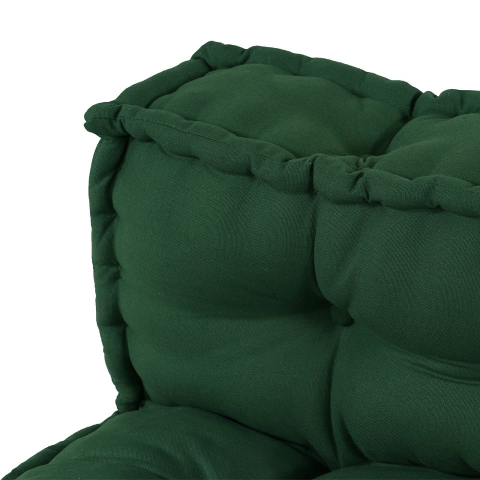 Pernă pentru canapea pe palet cu suport pentru spate, material verde - 3 | YEO