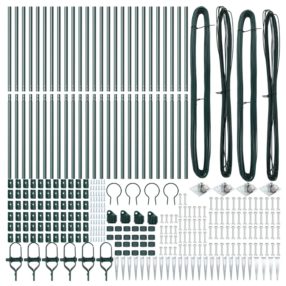 posta de gard cu spike 26 buc Ø32 mm 170 cm oțel galvanizat - 2 | YEO