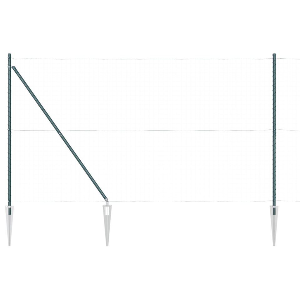 Posturi de gard cu vârf 26 buc Ø32 mm 180 cm Oțel galvanizat - 3 | YEO