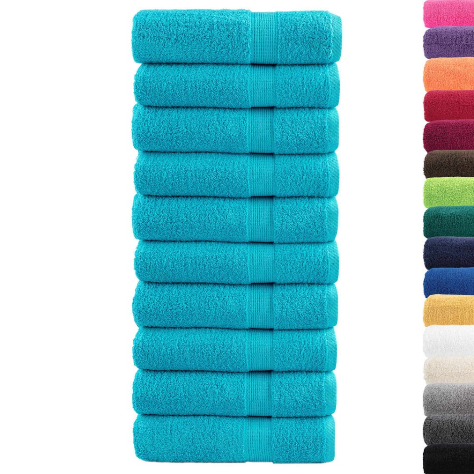 Prosoape de duș premium SOLUND 10 buc. turcoaz 70x140cm 600 gsm - 1 | YEO
