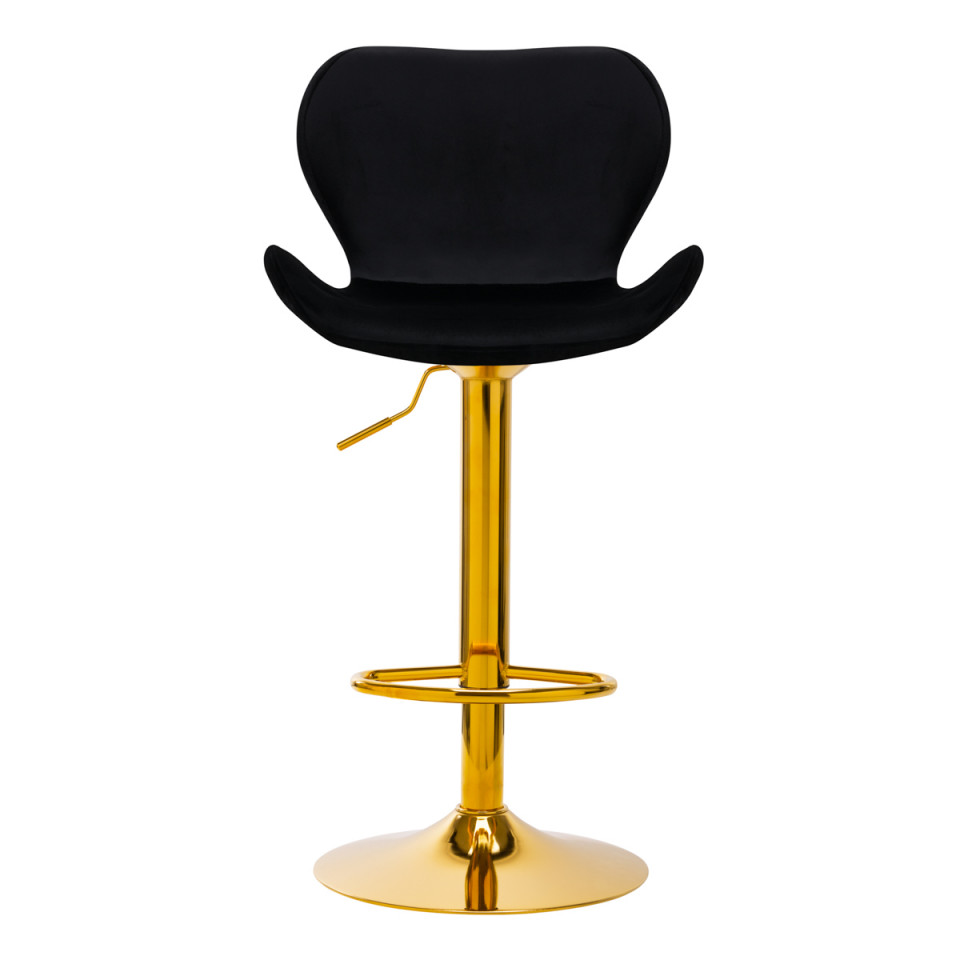 Scaun de bar QS-B15 velvet negru - 2 | YEO