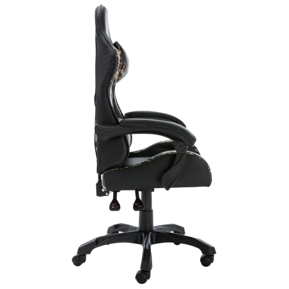 Scaun de jocuri, negru și camuflaj, piele ecologică - 3 | YEO