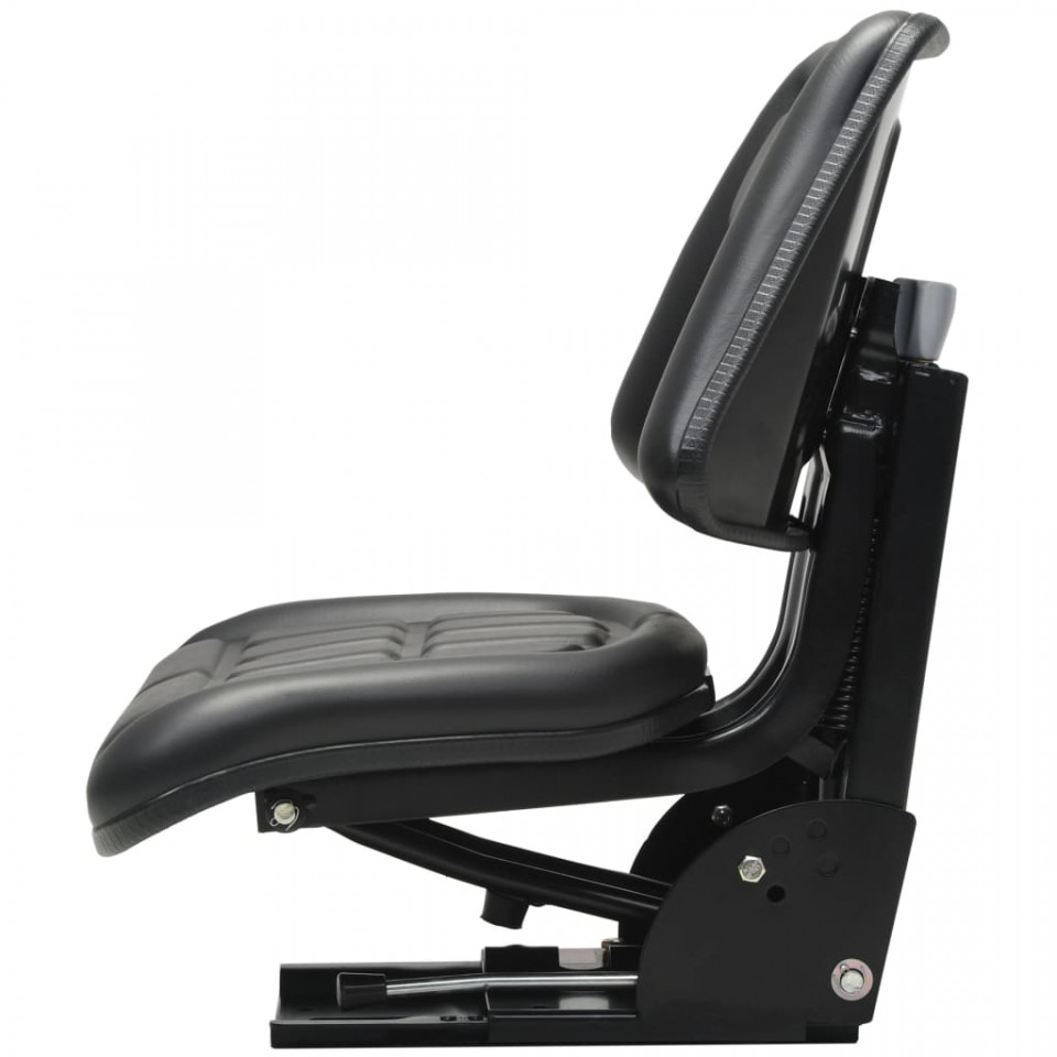 Scaun de tractor cu suspensie Negru - 3 | YEO