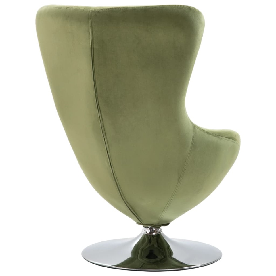 Scaun rotativ tip ou cu pernă, catifea verde deschis - 3 | YEO