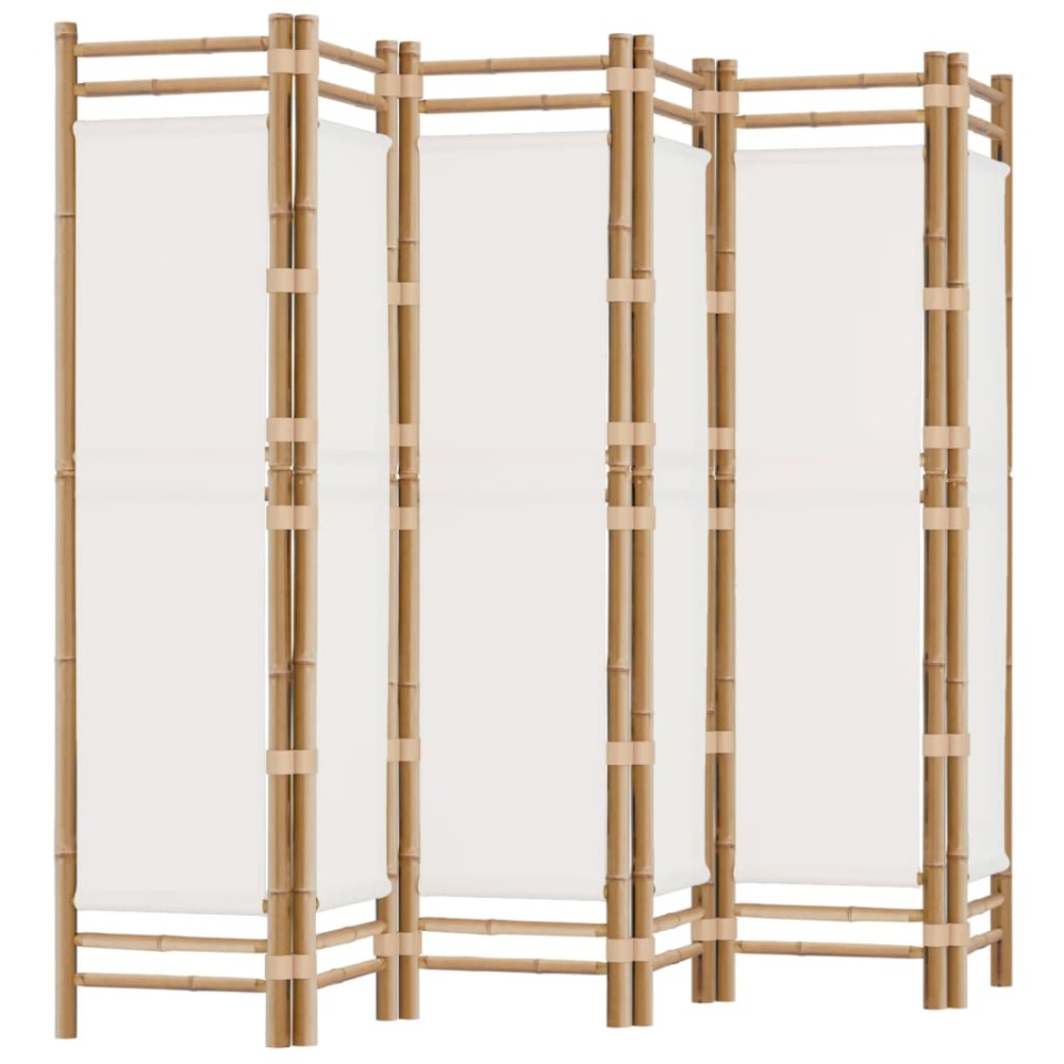 Separator de cameră pliabil cu 6 panouri 240 cm bambus și pânză - 1 | YEO