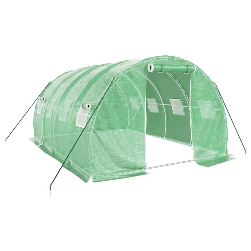 Seră cu cadru din oțel, verde, 12 m², 4x3x2 m - 1 | YEO