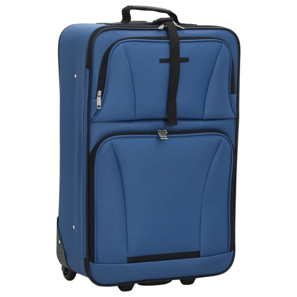 Set de bagaje de călătorie, 5 piese, albastru, material textil - 2 | YEO