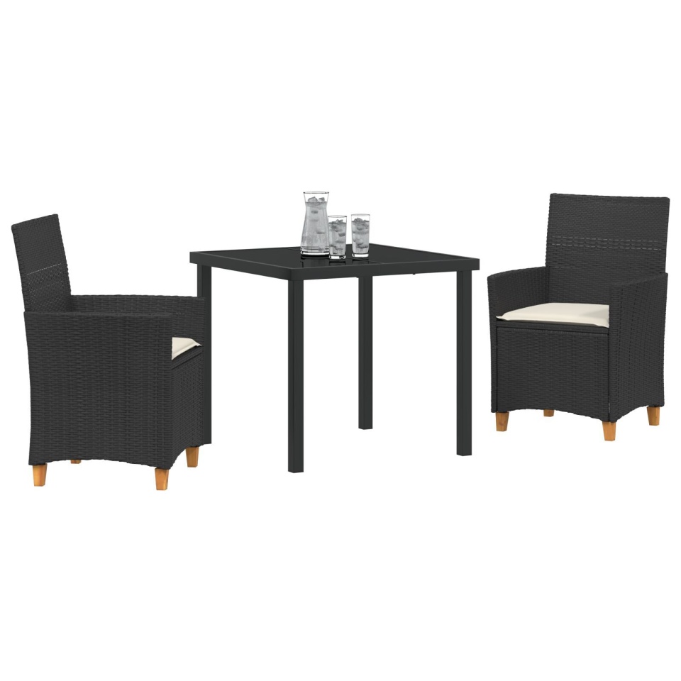 Set de Dining de Grădină Complet cu Perne Bej Ratan Poliesteric - 2 | YEO