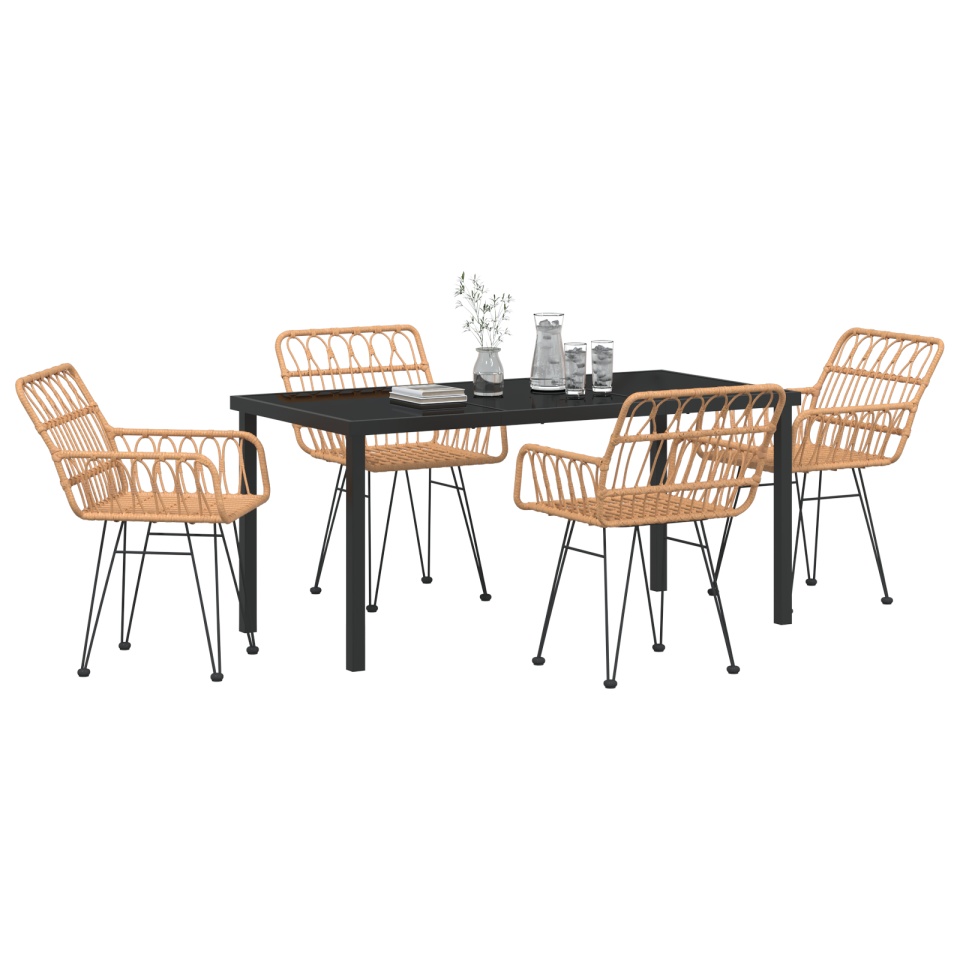 Set de dining garden 5 piese din rășină polipropilenică - 2 | YEO