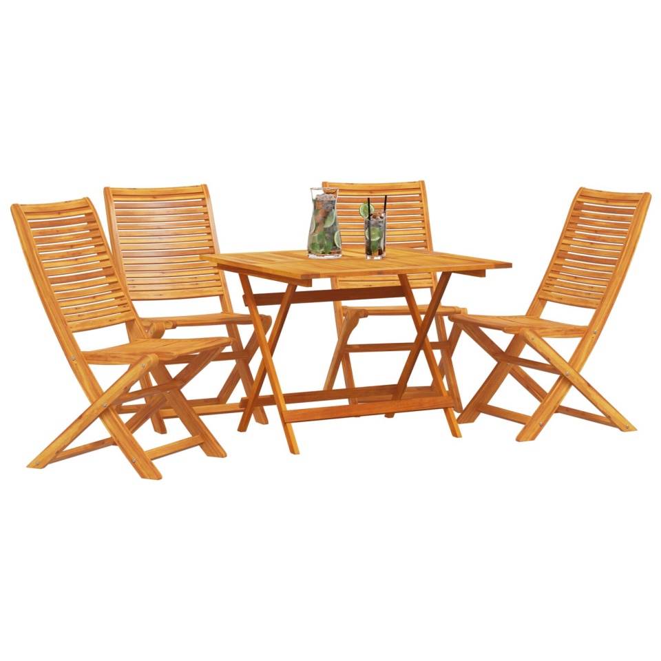 Set de dining pentru grădină , 5 piese, din lemn masiv de acacia - 2 | YEO