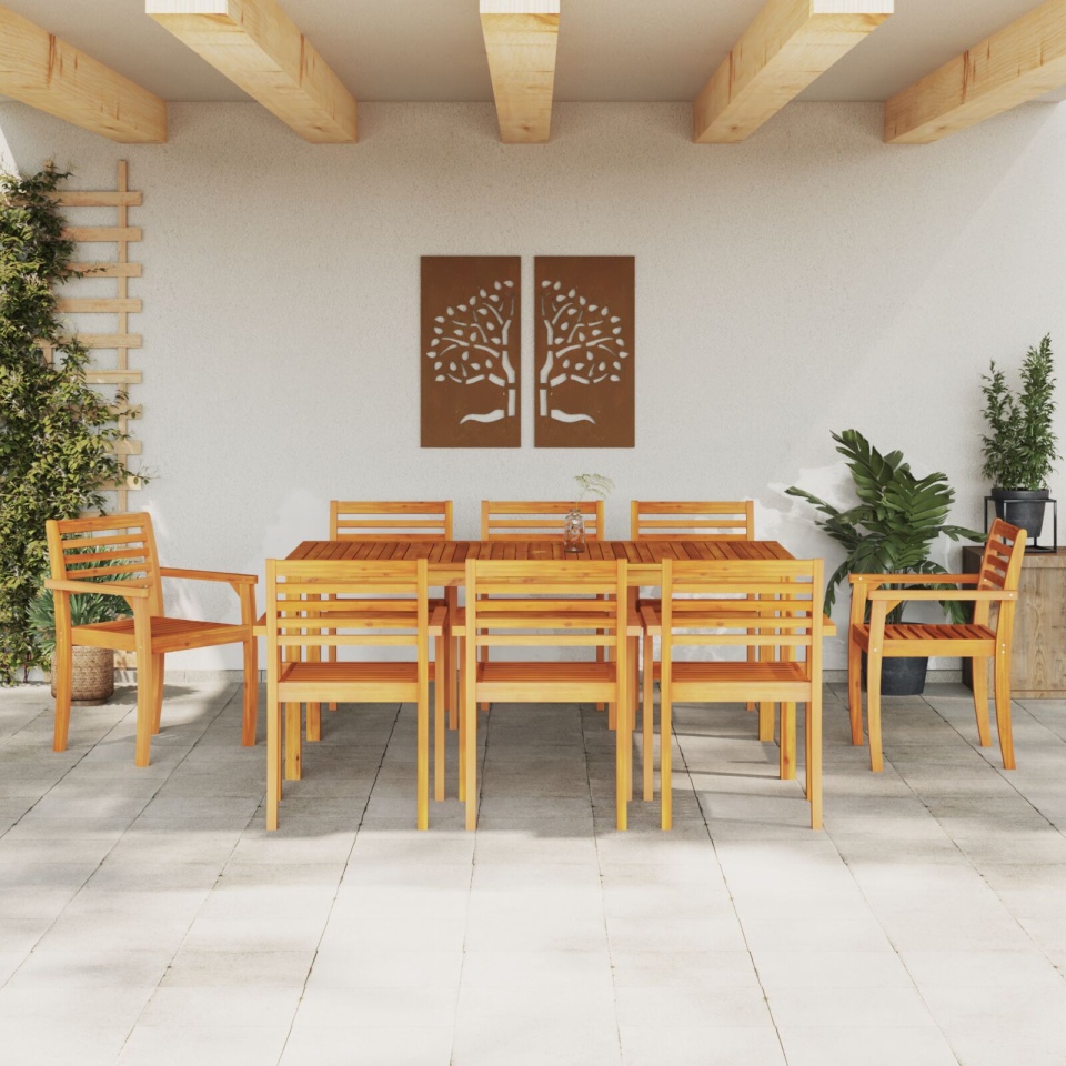 Set de dining pentru grădină , 9 piese, din lemn de acacia solid - 3 | YEO