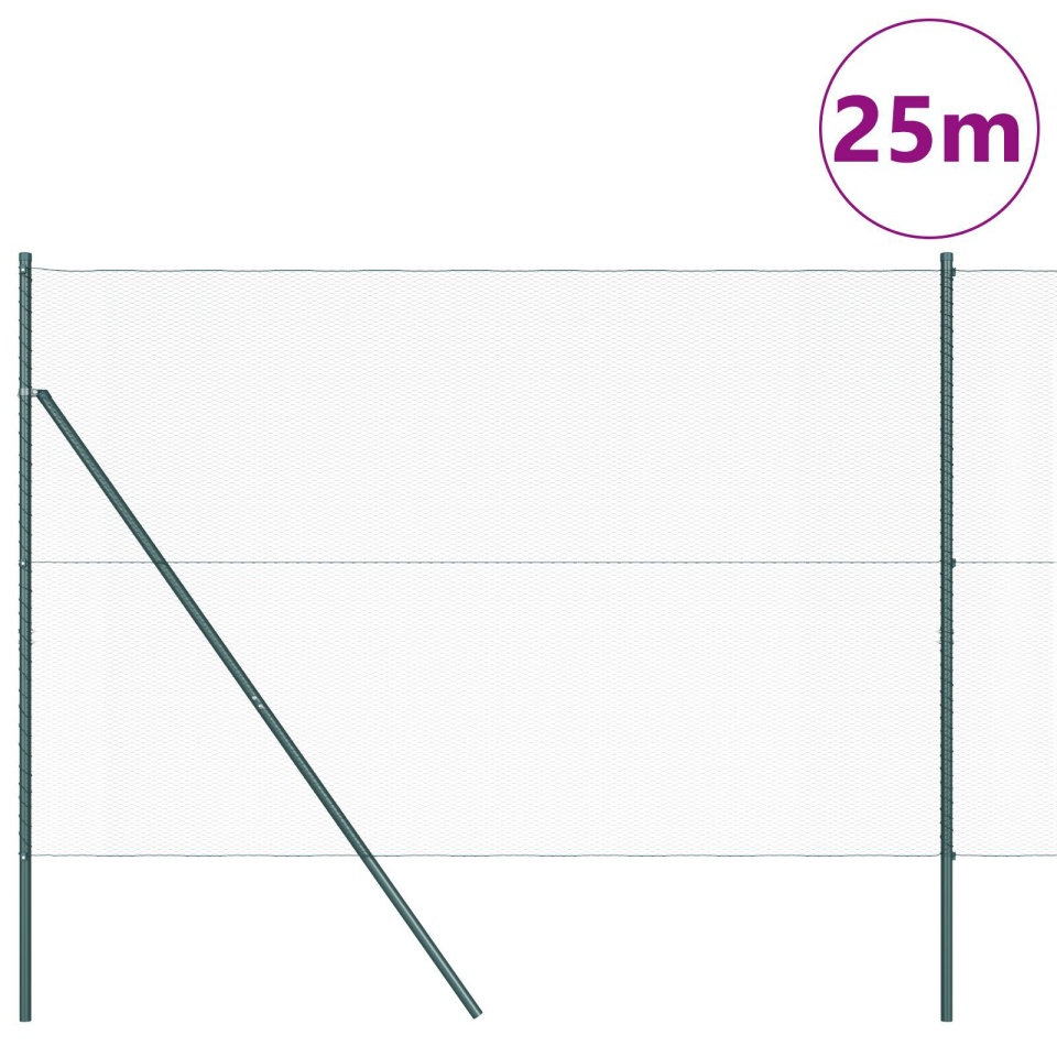 Set de Garduri Set de 2 Verde Metal 25 x 1.5 m Durabil - 2 | YEO