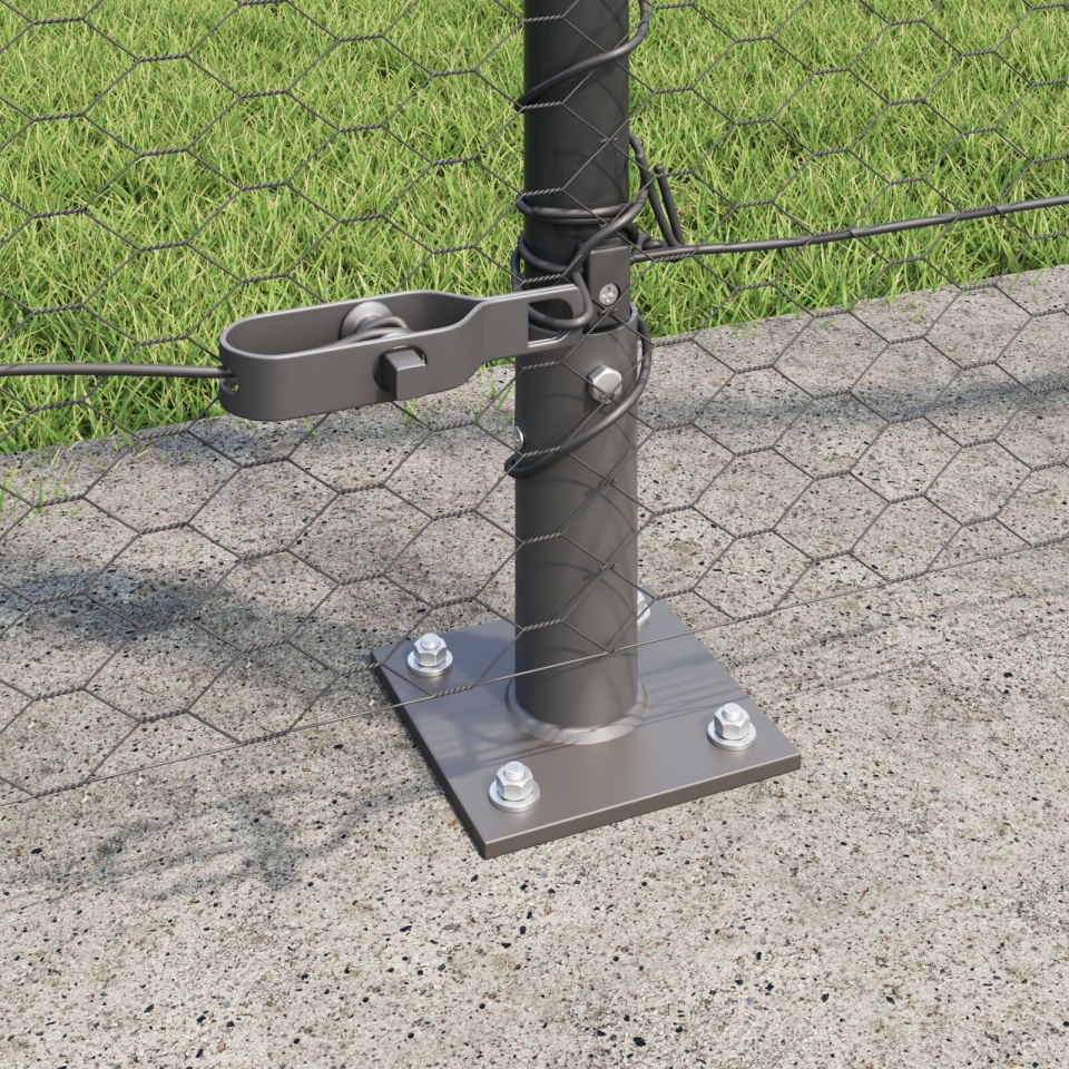 Set de Împrejmuire Set de 2 Gri Metal 25 x 1.5 m Durabil - 3 | YEO