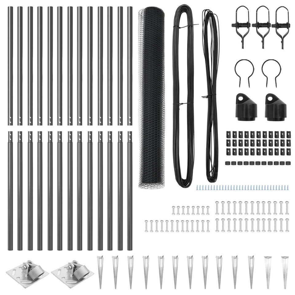 Set de Împrejmuire Set de 2 Gri Metal, Plastic 25 x 1.2 m - 3 | YEO