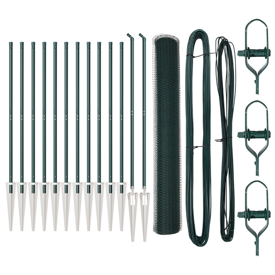 Set de Împrejmuire Set de 2 Verde Întunecat Metal - 1 | YEO