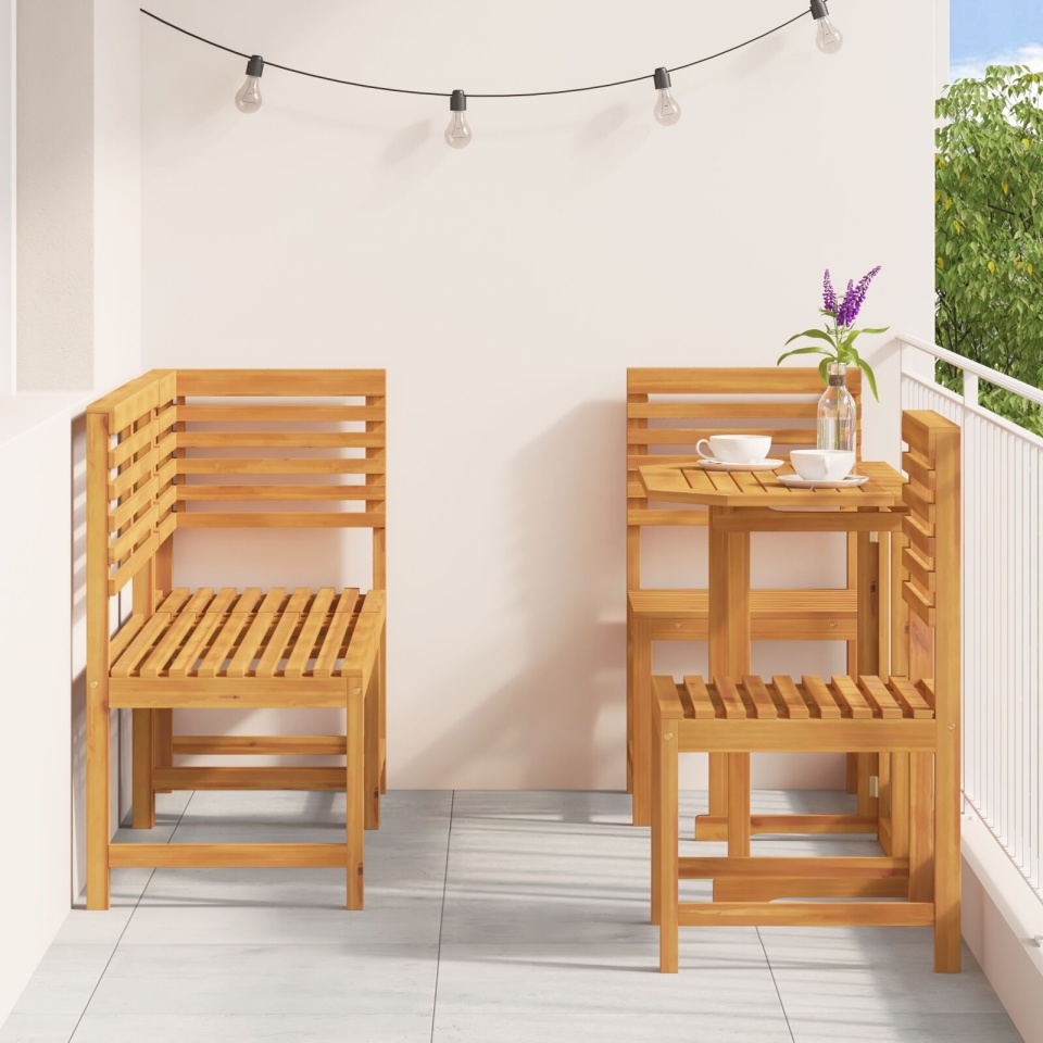 Set de masă pentru curte, 5 piese, din lemn masiv de acacia - 3 | YEO