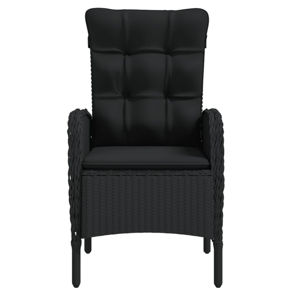 Set de masă pentru grădină, 7 piese, cu perne, negru - 3 | YEO