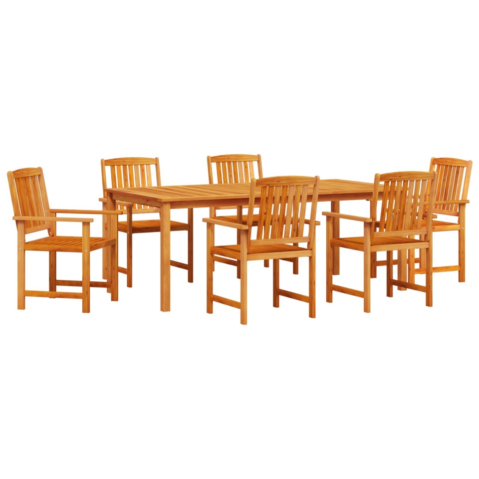 Set de Masă pentru Grădină , 7 Piese, Lemn Solid de Acacia - 1 | YEO