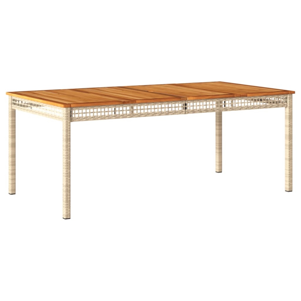 Set de masă pentru grădină, 9 piese, cu perne, bej, poliratan - 3 | YEO