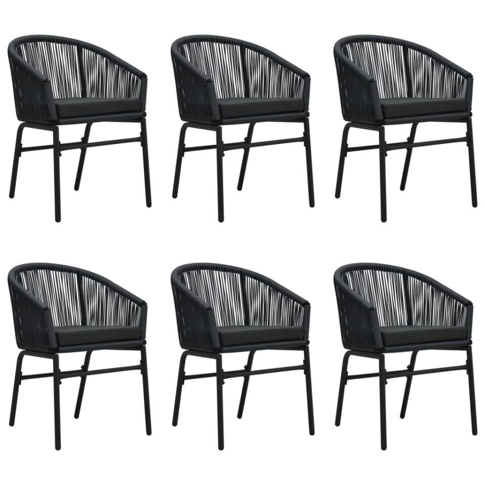 Set de servit masa pentru grădină, 7 piese, negru - 2 | YEO