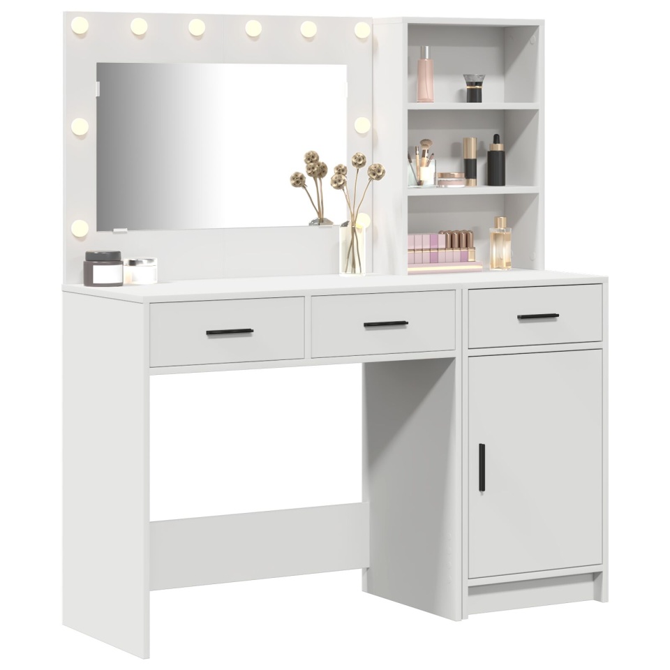 Set de Toaletă 2 Piese cu LED din Lemn Alb - 2 | YEO