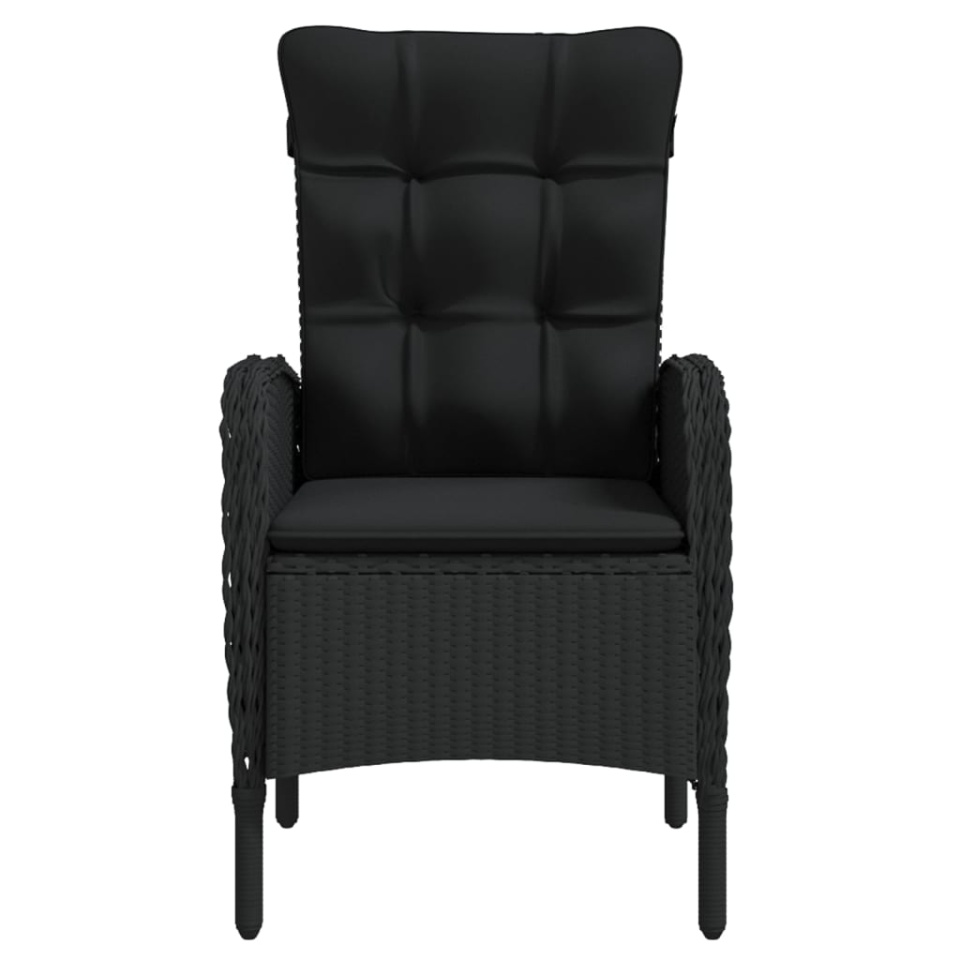 Set masă pentru grădină, 5 piese, cu perne, negru - 4 | YEO