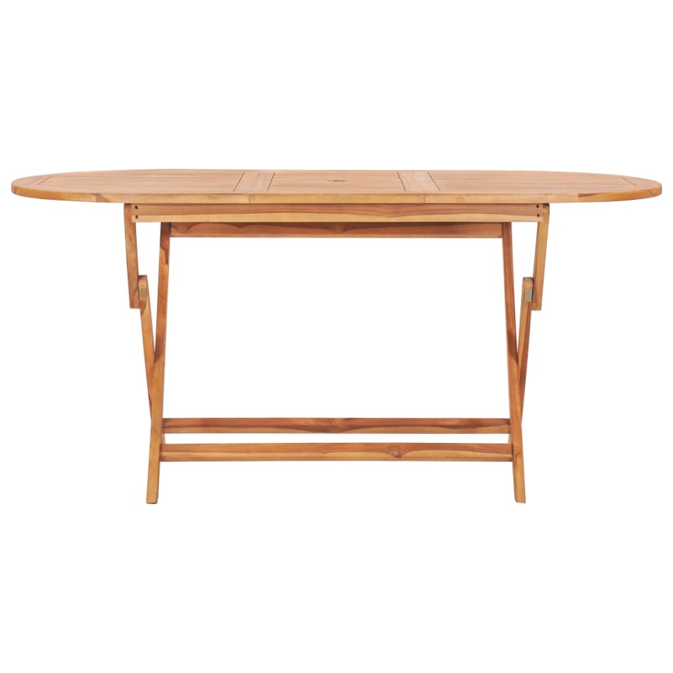 Set mobilier de exterior pliabil, 9 piese, lemn masiv de tec - 2 | YEO