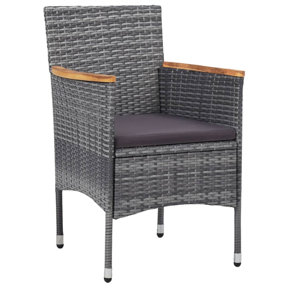 Set mobilier de grădină, 3 piese, gri, poliratan - 2 | YEO