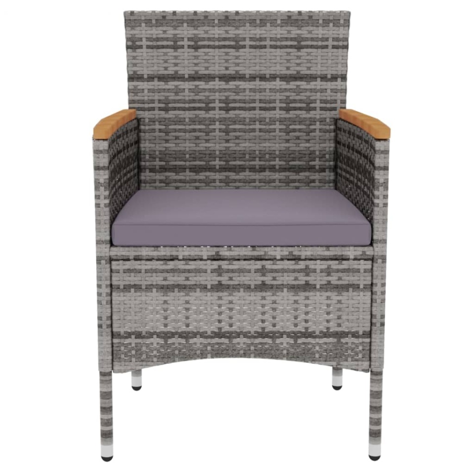 Set mobilier de grădină, 3 piese, gri, poliratan - 3 | YEO