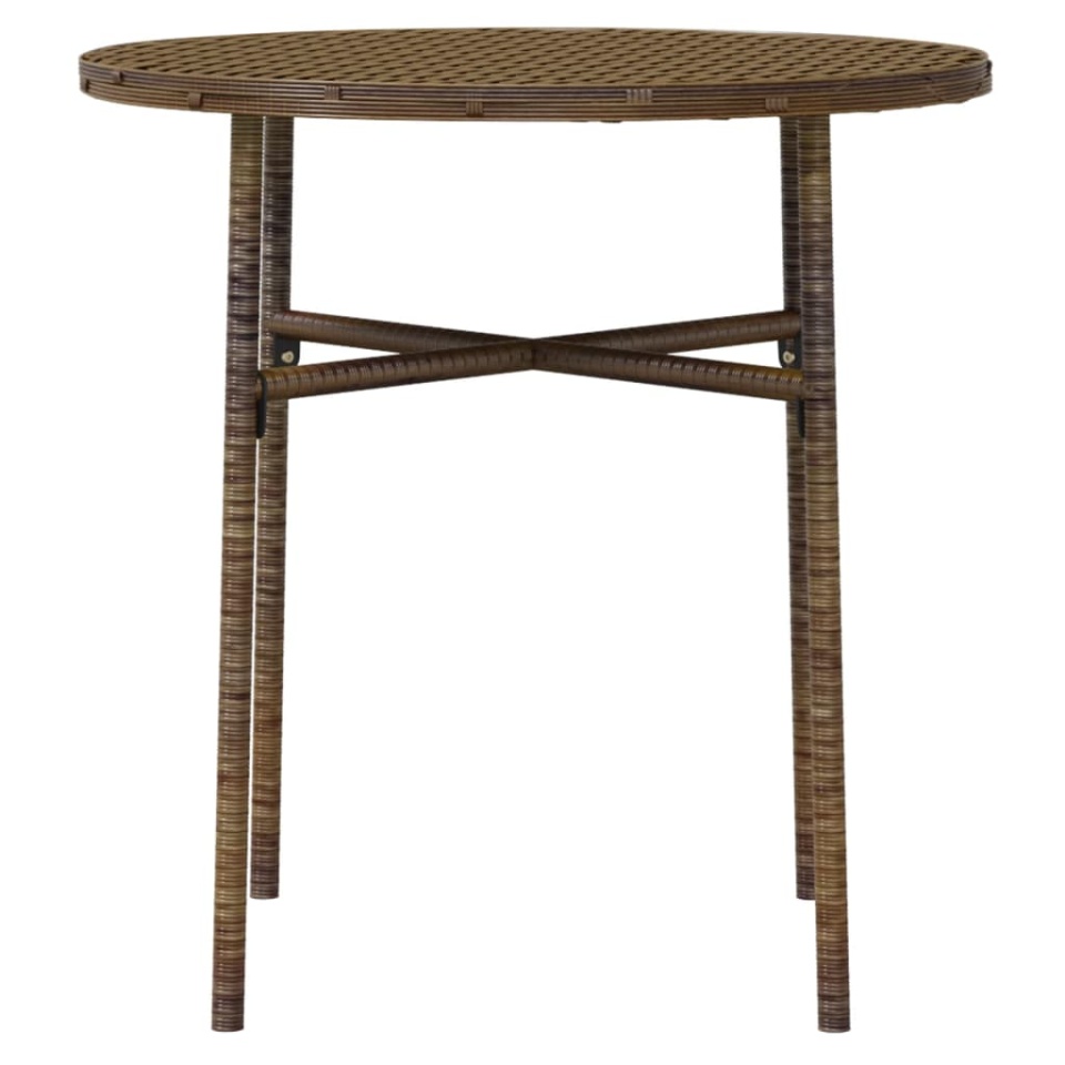 Set mobilier de grădină, 3 piese, maro, poliratan - 4 | YEO